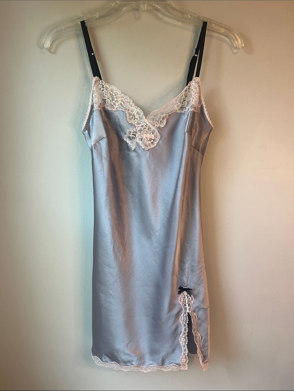 Victoria's Secret Light Purple Satin Lace-Trim Lingerie